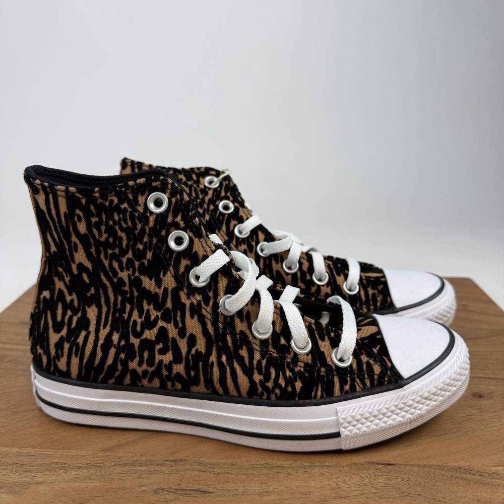 New NIB Womens Converse‎ CTAS HI Incensed Leopard Sneakers Shoes Size 7 M